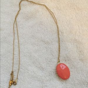 Coral and gold enamel locket